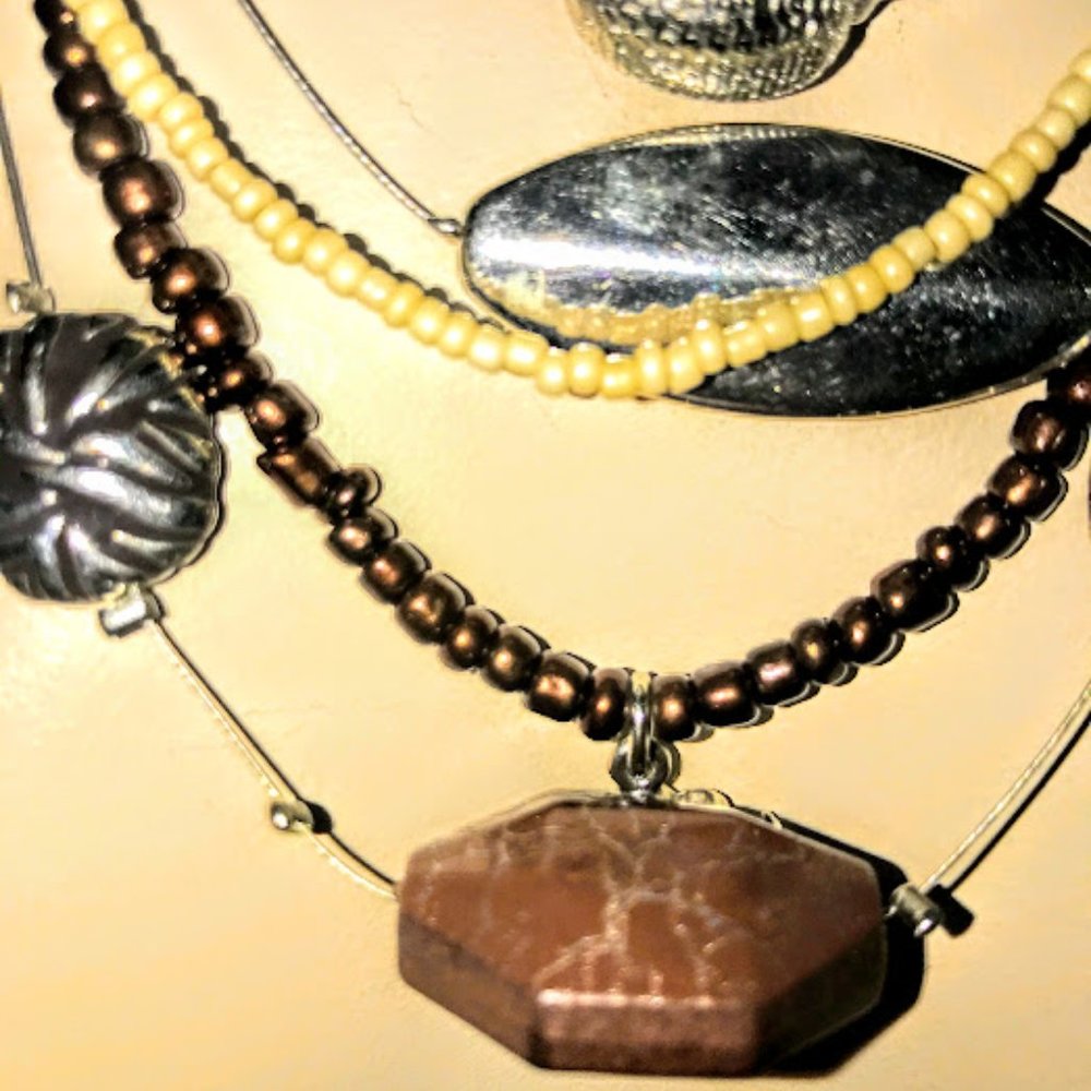 Chico’s Multi-strand hand - crafted necklace - Picture 3 of 6